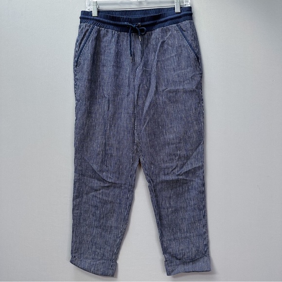 ATHLETA linen midtown cropped pants with rolled cuff, 6. - Picture 5 of 8